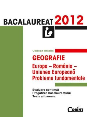 cover image of Geografie. Bacalaureat 2012 – Europa-România-Uniunea Europeană